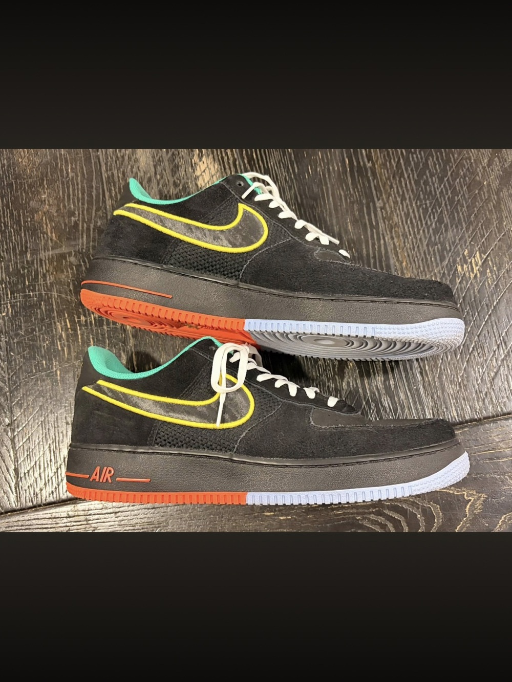 Nike Air Force 1 ’07 LV8 Peace Unity Black Multi DM9051-001 Men’s Size 12